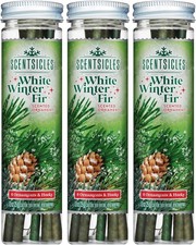 Scentsicles White Winter Fir Scented Christmas Tree Ornaments - 3 Bottles 18 St