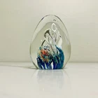 Wirl over Water Murano Italian Art Glass Aquarium Paperweight Vintage