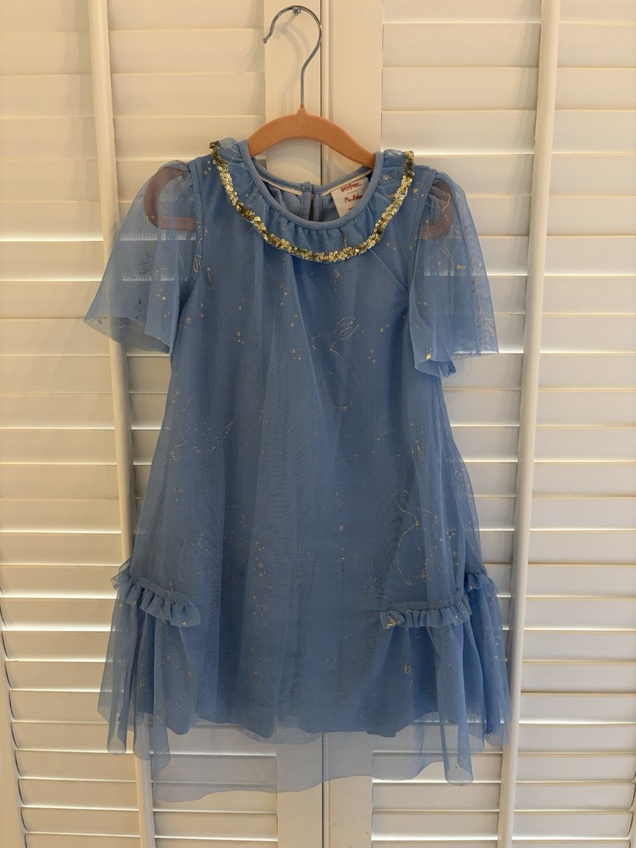 mini boden dresses Harry Potter Patronus Blue & Gold Party Tulle Dress Size 5-6Y 116cm Color:DP CRIMS black midi Business Casual Dinner Outfits Boden usa 47% Cotton.