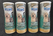 Lot Of 4 Wizard Carpet Room Pet Odor Deodorizer 21 Oz.