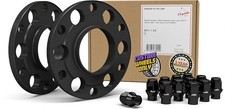2 Pcs Hub Centric Billet Wheel Spacers Kit with Lugs Aftermarket Lug Kit Black
