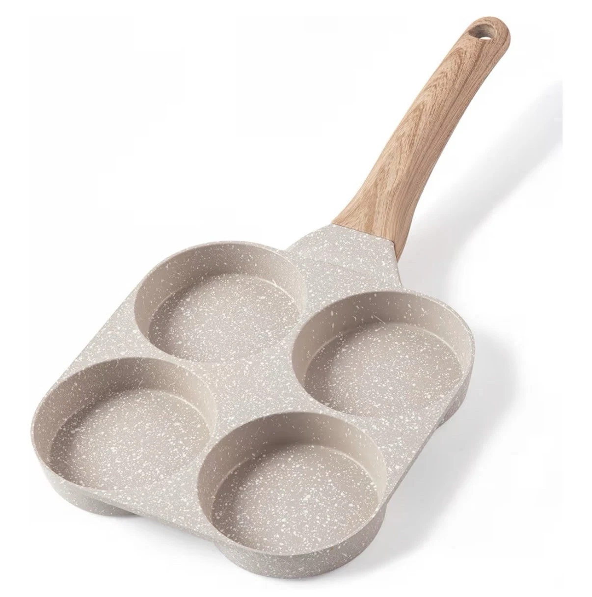 Carote - Egg Pan Nonstick Granite 4-Cup Omelette Skillet for Gas Induction Stove
