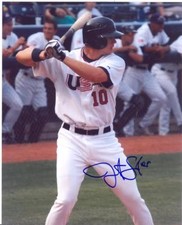 JUSTIN SMOAK USA/ RANGERS SIGNED 8X10 PHOTO W/COA