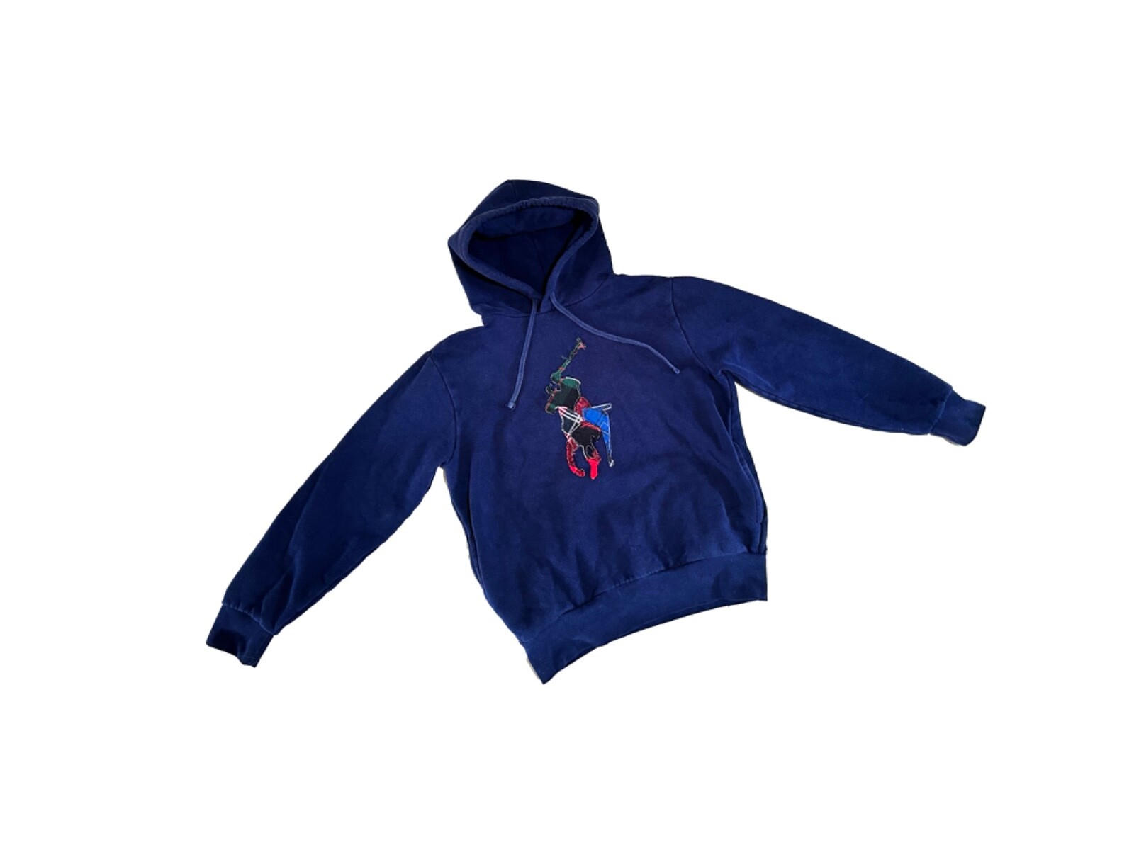 Polo Ralph Lauren Plaid Big Pony Felpa con cappuccio in pile. Ottime condizioni.