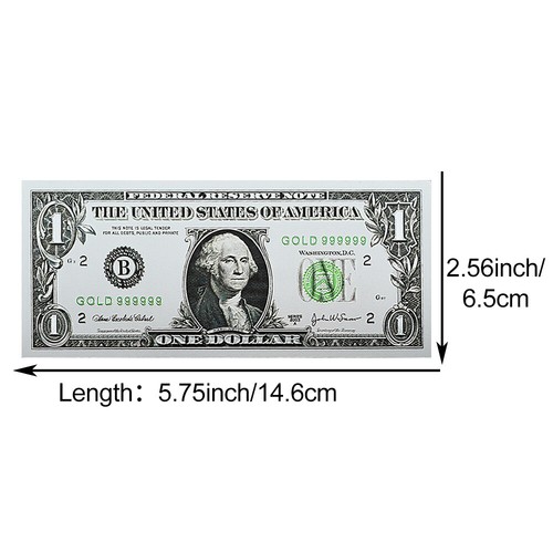 7pcs in Shell US 1 2 5 10 20 50 100 Dollars Silver Foil Plastic Banknotes Set - Picture 2 of 9