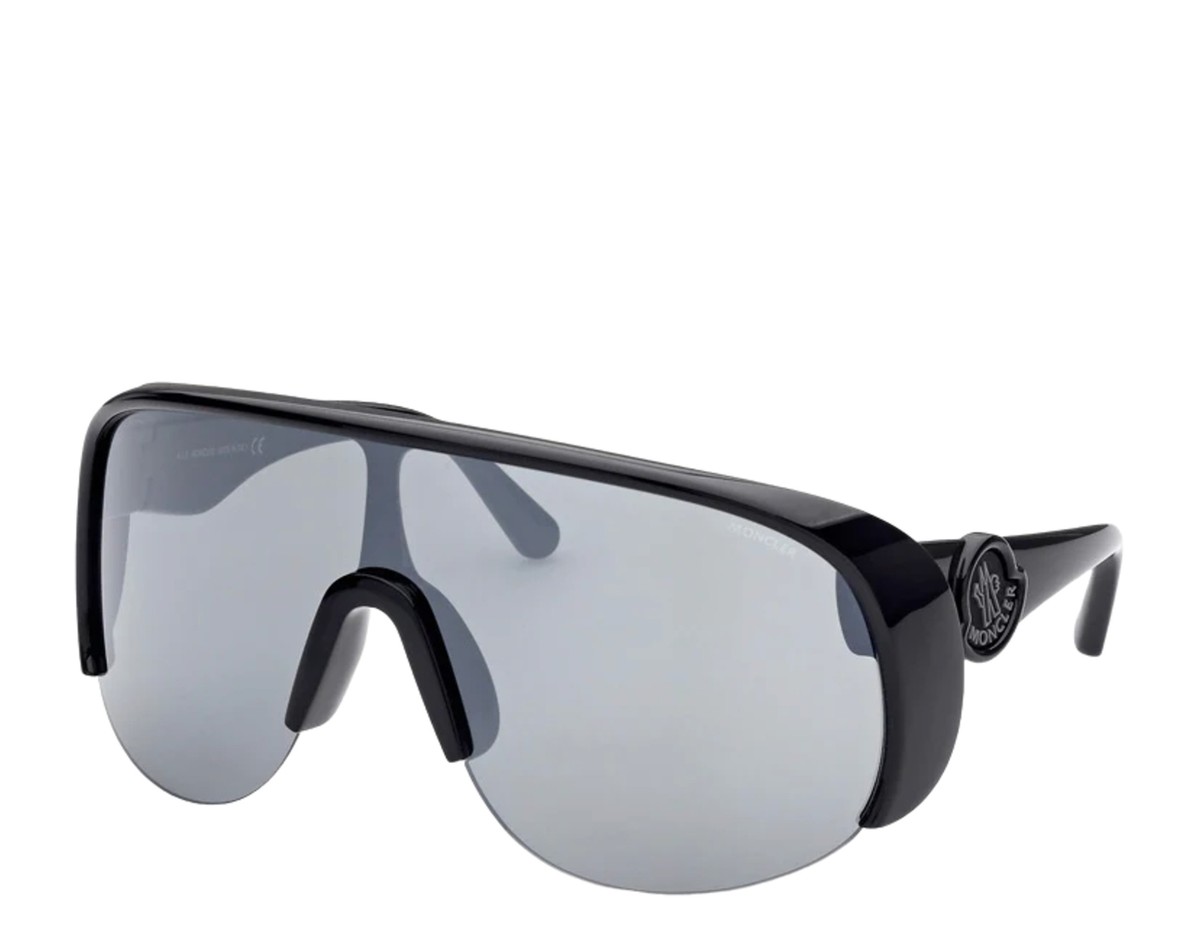 Moncler ML0202 01A Phantom Shield Shiny Black/Smoke Lenses
