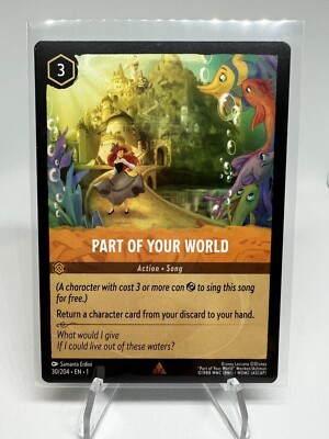 Disney Lorcana Part Of Your World 30/204 Rare Card NON FOIL | eBay