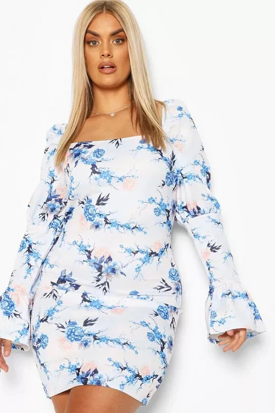 Boohoo white dress store plus size