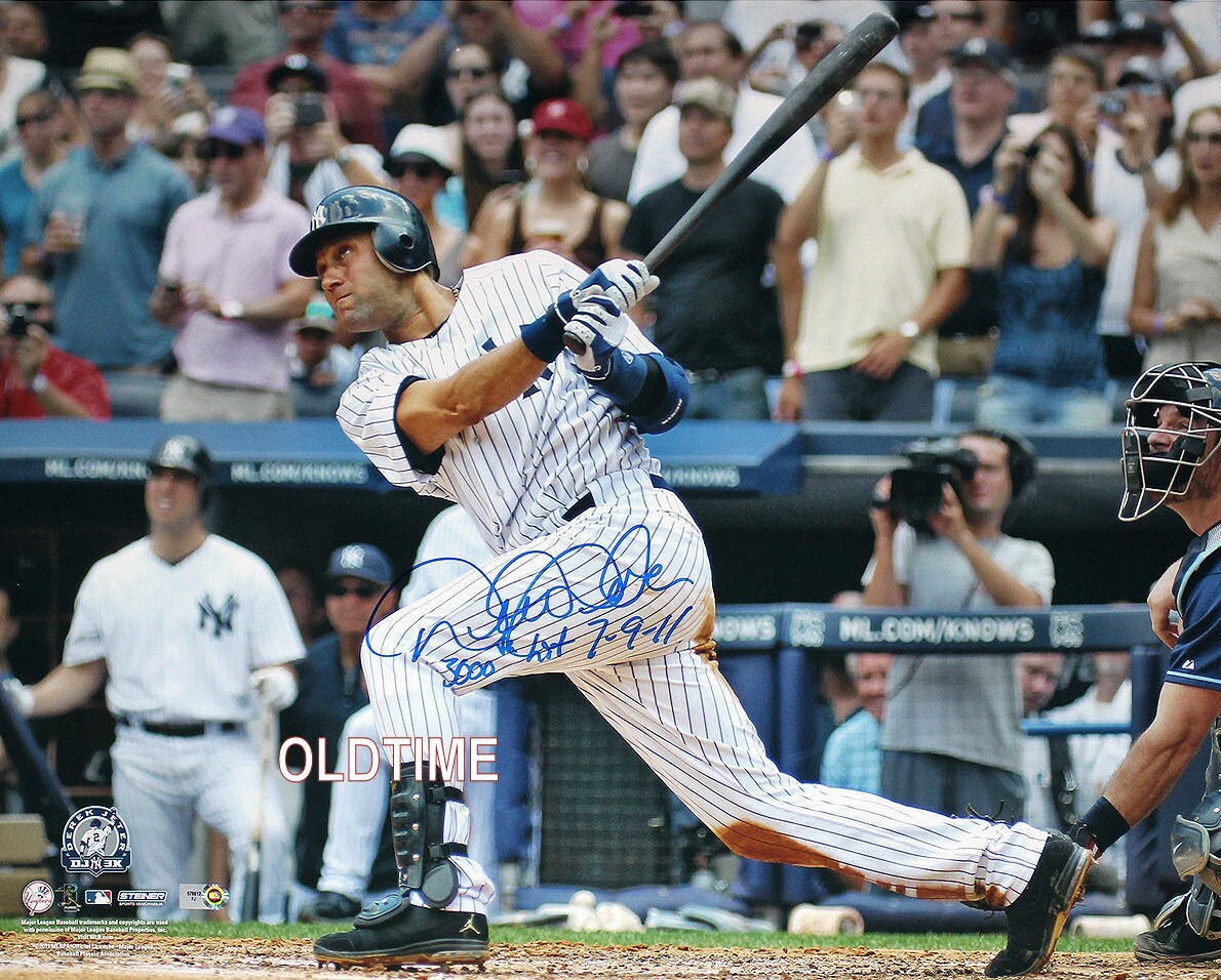 Derek Jeter NY Yankees "3000th Hit 7/9/2011" Autographed Signed Reprint