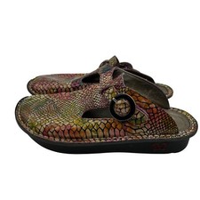 Alegria Shoes Womens Size 40 EU G-716 Mary Jane Multicolor Snake Print Comfort