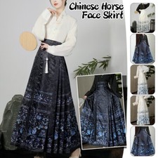 Chinese Horse Face Skirt Ming Dynasty Embroidery Tops Hanfu Traditional Costume