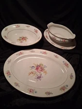 Jackson Featherweight 3 Piece Set Serving Platter/Gravy bowl/Serving Bowl