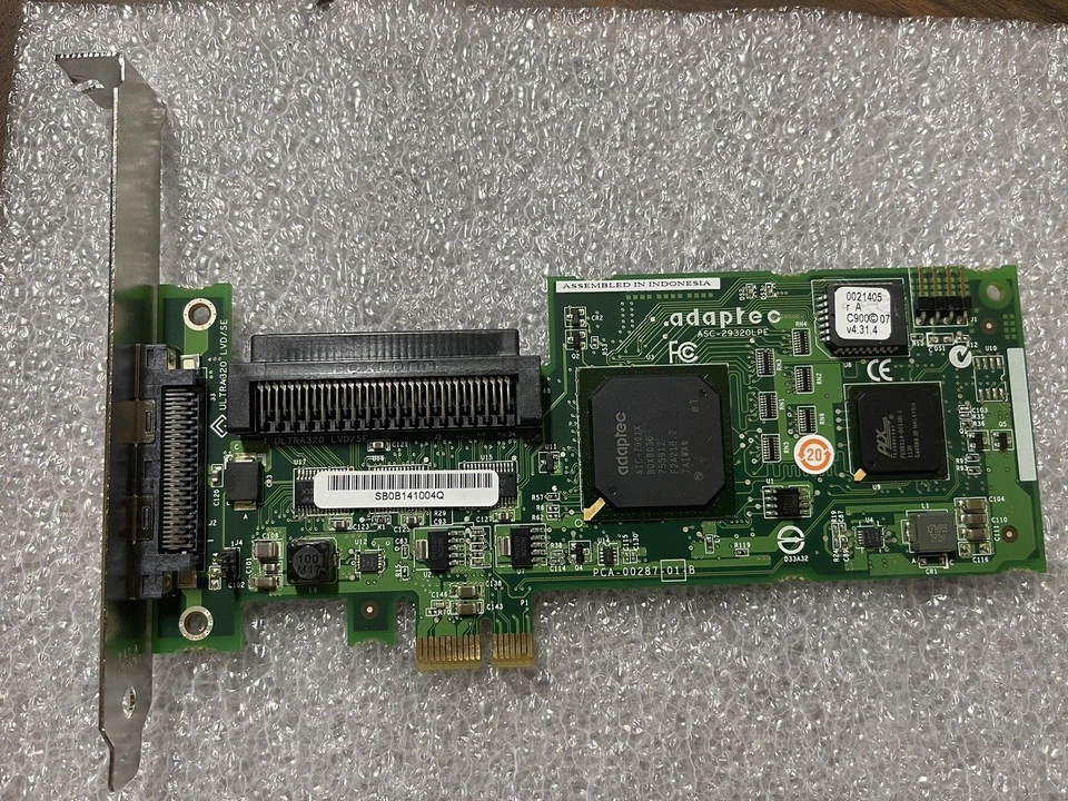 Adaptec 29320LPE PCIe Ultra320 SCSI Controller Card PCI-Express PCI-E - Image 2 of 3