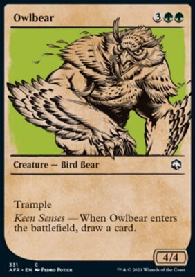 Magic the Gathering MTG Owlbear (331) Adventures in the Forgotten Realms   LP