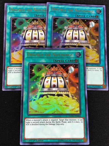 YUGIOH DOUBLE OR NOTHING DUPO-EN064 1ST ULTRA X3 (NM)