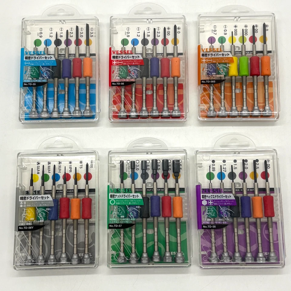 Vessel Precision Micro Screwdriver set TD Series +,-,Torx,Triwing,Hex JIS Japan - Image 2 of 4