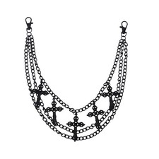 Punk Wallet Chain Gothic Cross Layered Jeans Accessory Hip Hop Rock Pants Chain