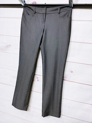 Express Womens Columnist Pants Size 2R Gray Flat Front