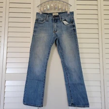 Aeropostale Men’s Driggs Slim Boot Cut Blue Jeans 28 x 28 Denim Stain