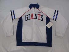 New York Giants Womens Size M White Blue Polyester Full-Zip Jacket