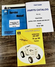 International Cub Cadet 70 100 Lawn Tractor Service Parts Operators Manual Set