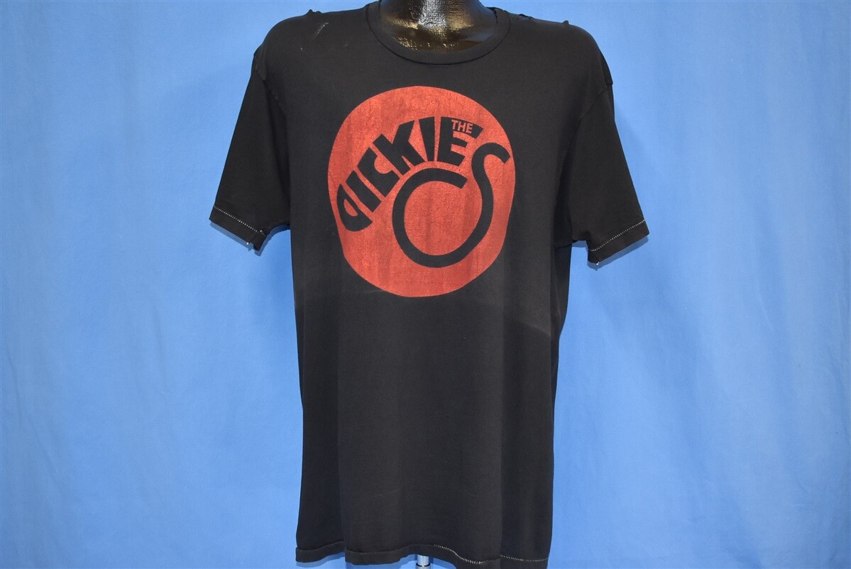 vintage 80s THE DICKIES PUNK ROCK BAND RED LOGO BLACK