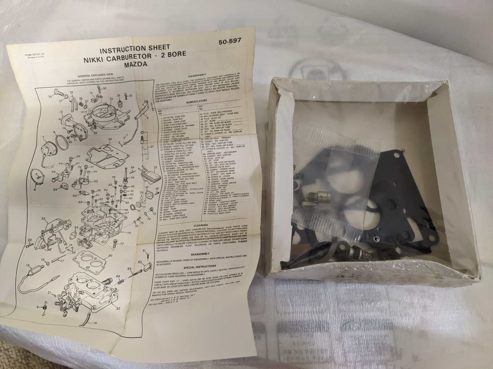 Nikki 1979 80 Mazda 626 2 Barrel Carb Rebuild Kit NI5K 505971