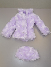 Artisan Made 16" Tonner Tyler Size Lavender Faux Fur Jacket Hat Outfit u