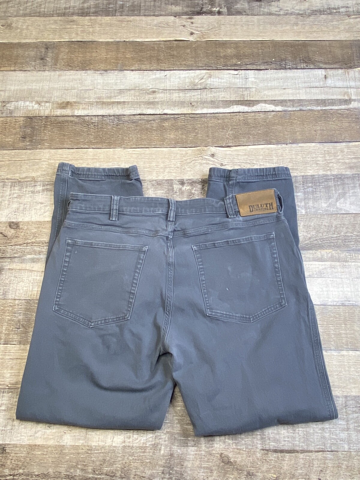 Duluth Trading Pants Men 34x30* Flex Fire Hose Slim Fit Distressed Slate Blue