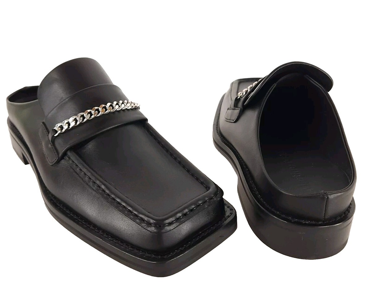 Martine Rose Chain-Embellished Slip-On Loafers 40 M7 W10 Martine Rose Chain-Embellished Slip-On Loafers 40 M7 W10