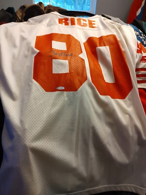 Signed Jerry Rice #80 San Francisco 49ers 75TH ANNIVERSARY Team