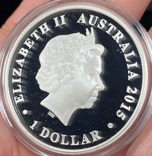 2015 AUSTRALIAN 1 OZ .999 SILVER PROOF KOOKABURRA 25TH ANNIVERSARY OGP - Picture 6 of 9