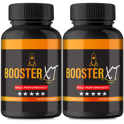 (2 Pack) Booster XT Male Capsules to Boost T-Levels for Enhanced Intimate Drive