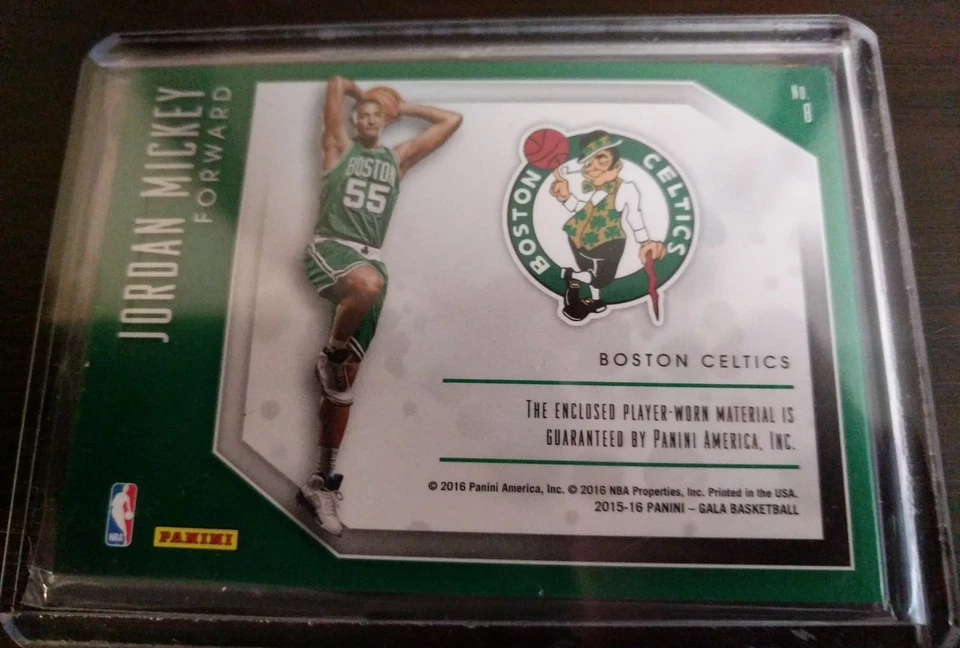 2015/16 Panini Gala ДЖОРДАН МИККИ RC НАШИВКА NO06/10 Coming Attractions CELTICS - Изображение 2 из 2