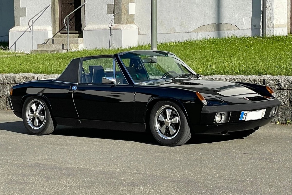 1970 Porsche 914 frnt qtr black | 24x36 inch POSTER | classic car