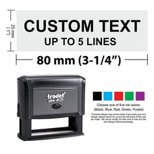 1" x 3-1/4"Trodat 4925 Self Inking Rubber Stamp Custom Text up to 5 Lines
