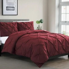 VCNY Carmen home Collection 3pc Duvet Set King Burgundy 🫶🏼