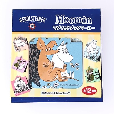 Sniff Moomin × Gerolsteiner Magnet Book Marker From Japan F/S