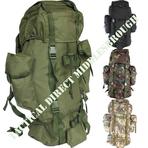 Ejército Cadete 60 litros Mochila 60L Bergen BTP MTP camo Campamento  Excursionismo Bolso de viaje | eBay