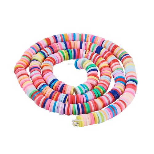 17.7" Handmade Polymer Clay Beads Disc Heishi Beads Loose Spacer Crafting 6x1mm - Picture 116 of 379