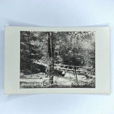 RPPC Real Photo Postcard Rustic Bridge Coffee Creek Chalet Azo ~1910