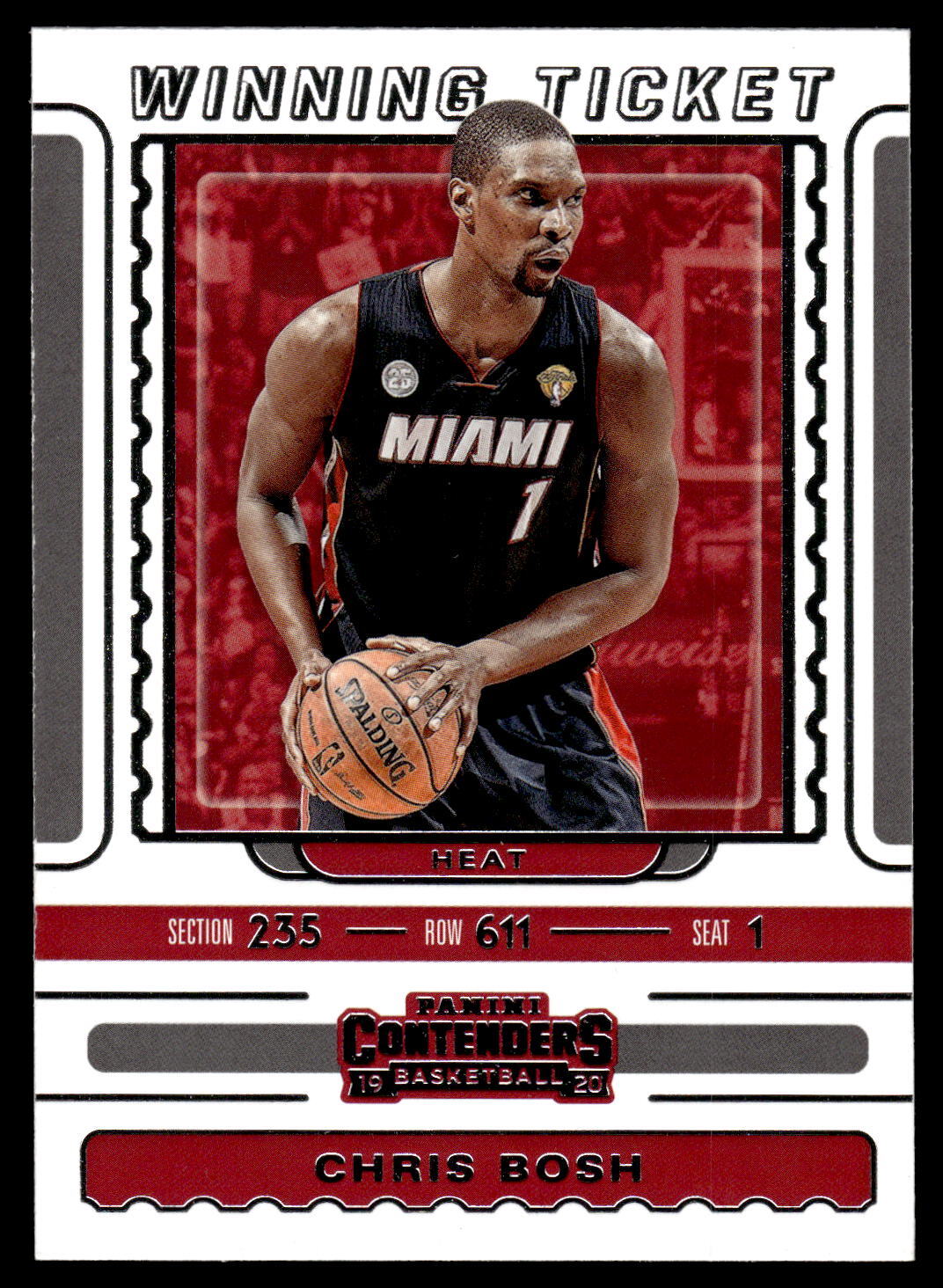 2019 Panini Contenders #8 Chris Bosh Winning Ticket NRMT or Better