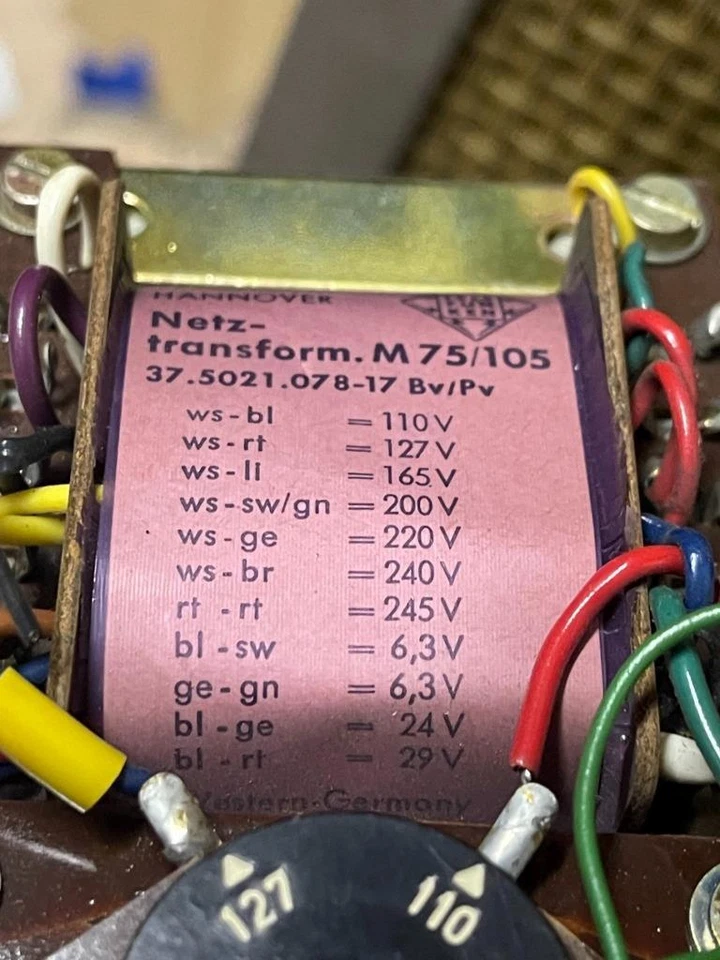 TELEFUNKEN 1 x 电力变压器 适用于电子管放大器 复古 — 第 2/4 张图片