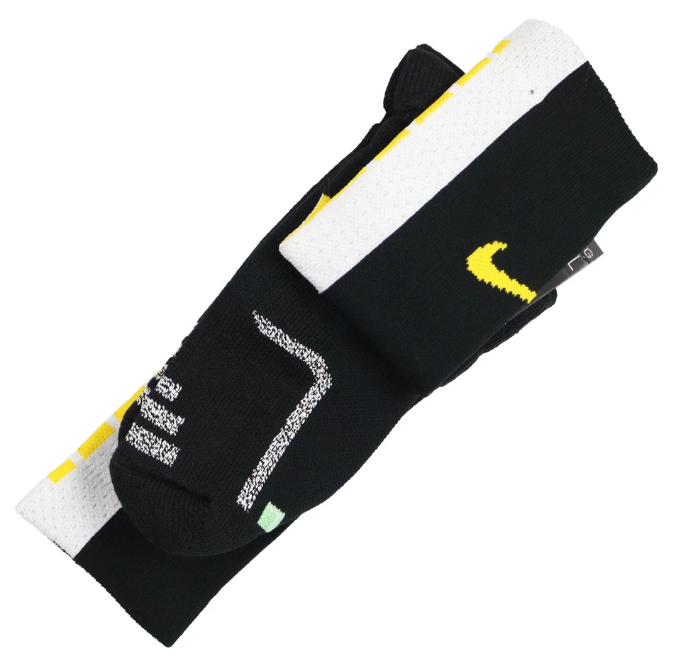 Calcetines de baloncesto Nike NBA PowerGrip Elite XX-grandes (15-18) negros amarillos Foto 2 de 2