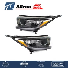 Pair Halogen Black Headlights Assembly For Honda CRV CR-V 2017-2022 Left+Right