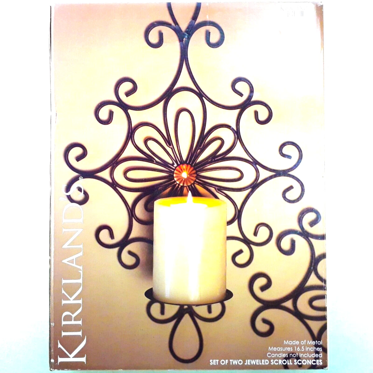 New Pair Of Kirkland s Bronze Colored Wall Sconce Candle Holders