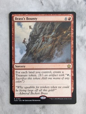 Brass's Bounty | Foundations FDN | MTG Magic | Treasure Token | Rare | NEW NM