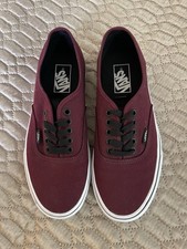 vans off the wall m 6.5/w8 burgundy lace up sneakers. excellent cond