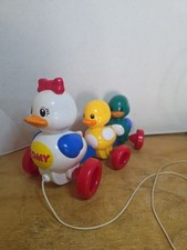 Vintage 1995 Tomy Pull Behind Duck Family Qua...