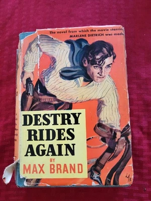 Destry Rides Again by Max Brand 1941 Triangle Books Vintage hardcover w/DJ - Image 1 of 4